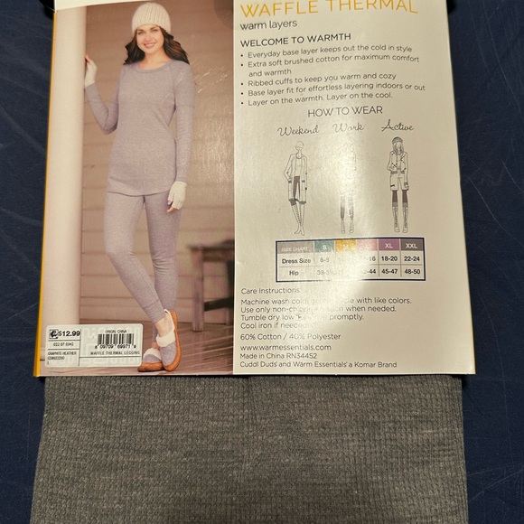 Cuddl Duds Pants & Jumpsuits Womens Large Warm Essentials By Cuddl